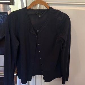 Navy merino wool banana republic cardigan